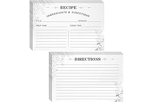 80 Pack Recipe Cards 4x6 Inches Double Sided Kraft Recipe Cards