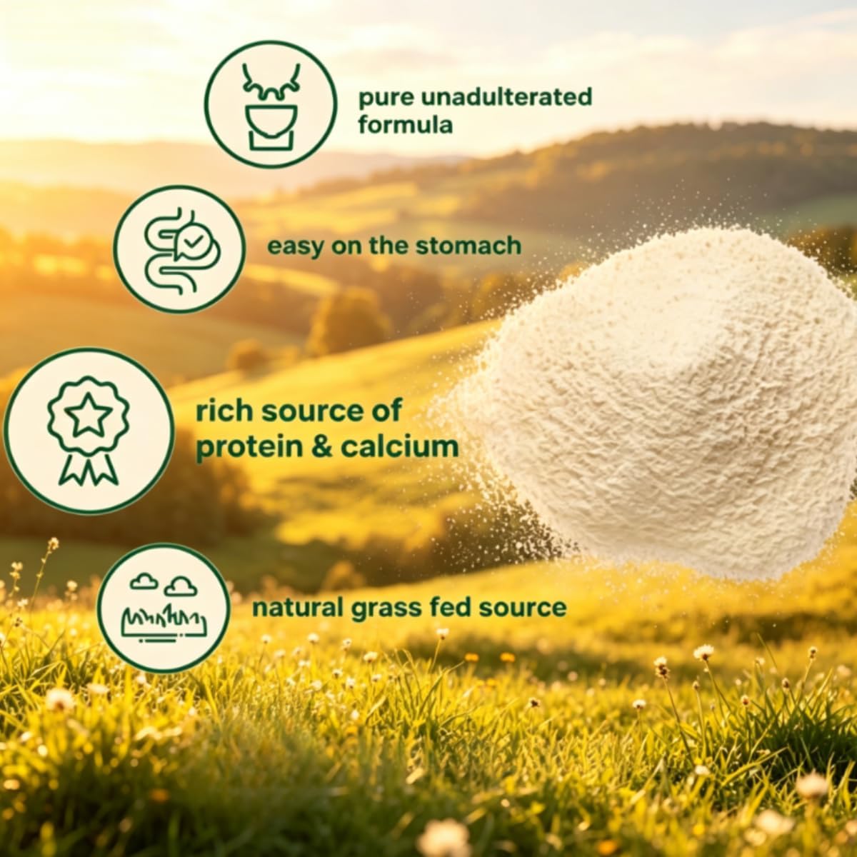 Leche de cabra en polvo: nutrición natural, alta digestibilidad, suave para el estómago, fortalece los huesos, hipoalergénica, sin OGM, sin gluten - Imagen 3