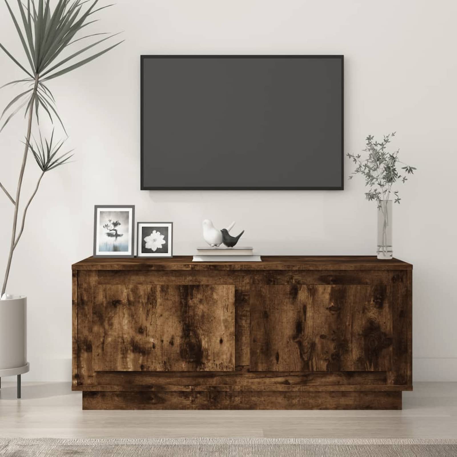 Table de salon en chêne fumé Homgoday, l'excellence du bois multicouche pour votre intérieur