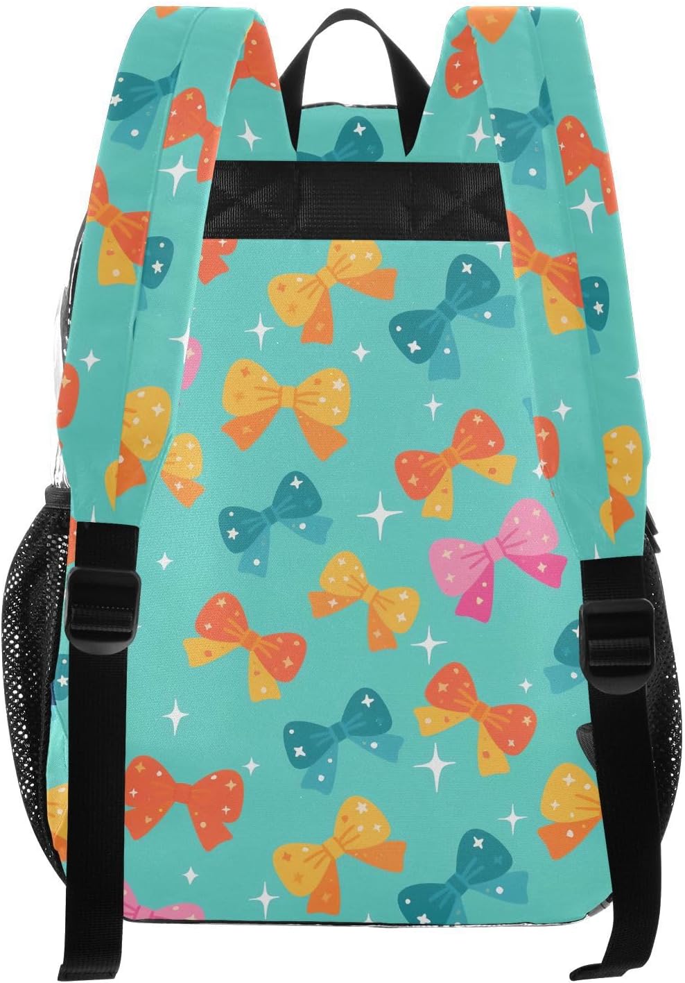 Bow Blue Star Clear Backpack Heavy Duty See Through Transparent PVC BookBag for Kids Boy Girl Adult School Work