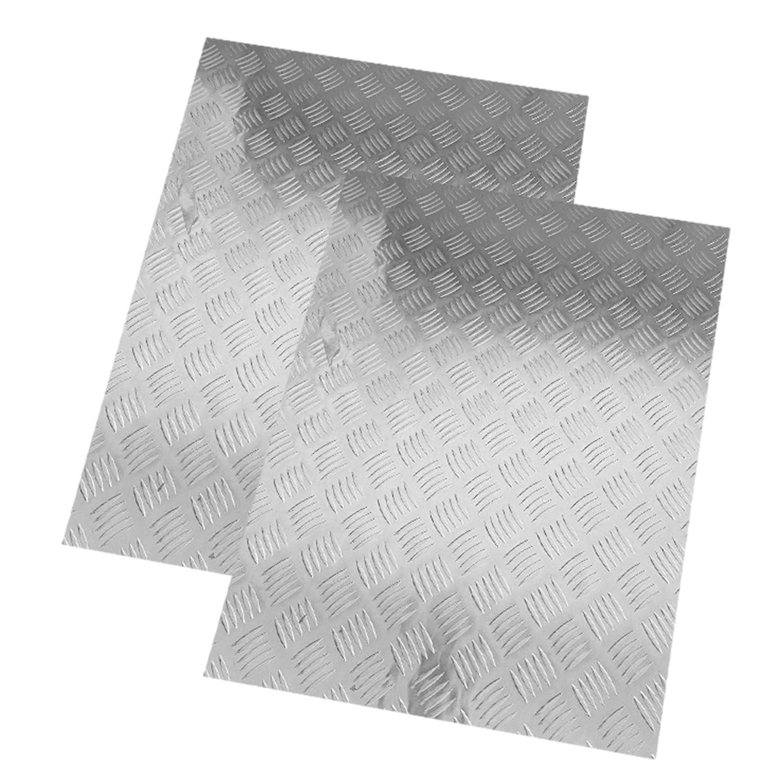 Placa de banda rodadura aluminio, placa cuadros, paquete placas 2,5 mm varios tamaños (2, x 200 mm)(2.5X300X300Mm)