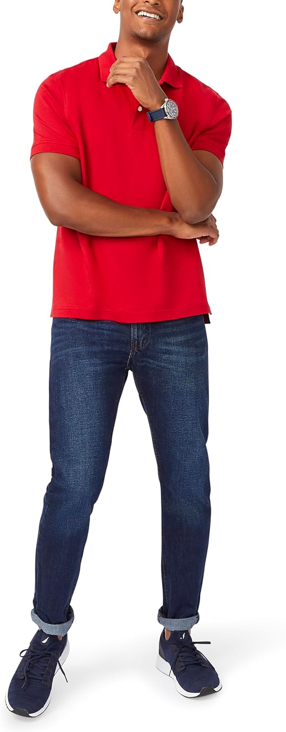 Nautica Mens Men's Classic Fit Interlock Polo - Image 5