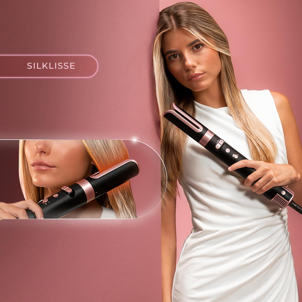 Cecotec Styler - Capelli modellanti multifunzionali, 8 teste CeramicCare 8in1, AirGlisse Gyro. 1500 W, Liscio, Modo e Fibbia, Motore Brushless, Funzione Rotante e Rivestimento Ceramica e Cheratina