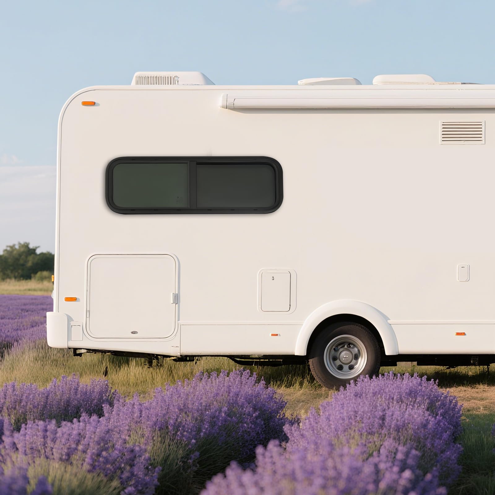 Schiebefenster für Wohnmobil Seitenfenster Wohnmobil getönt Schiebefenster Wohnwagen Fenster mit Insektenschutzgitter Ersatzfenster selbstmontierbar für Reisemobil Campingfahrzeug (900x 300 mm)
