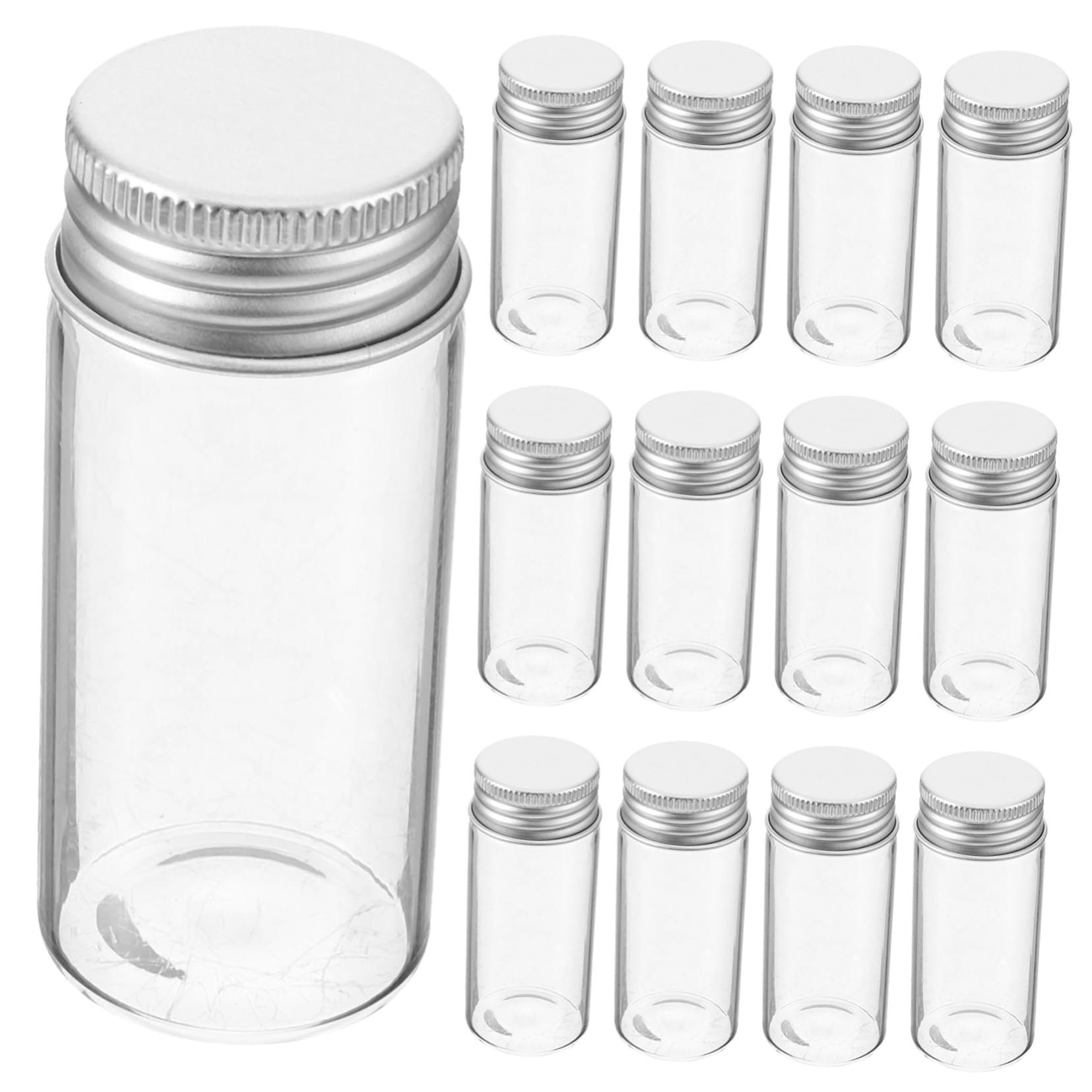 Zerodeko 2 Series Botella Sellada por Tubo De Ensayo Prueba Tubos Laboratorio Pequeño Tapa Hermético Vial De Muestreo Tubo De Vial De Vidrio Tubo Científico Planchar Piezas*2