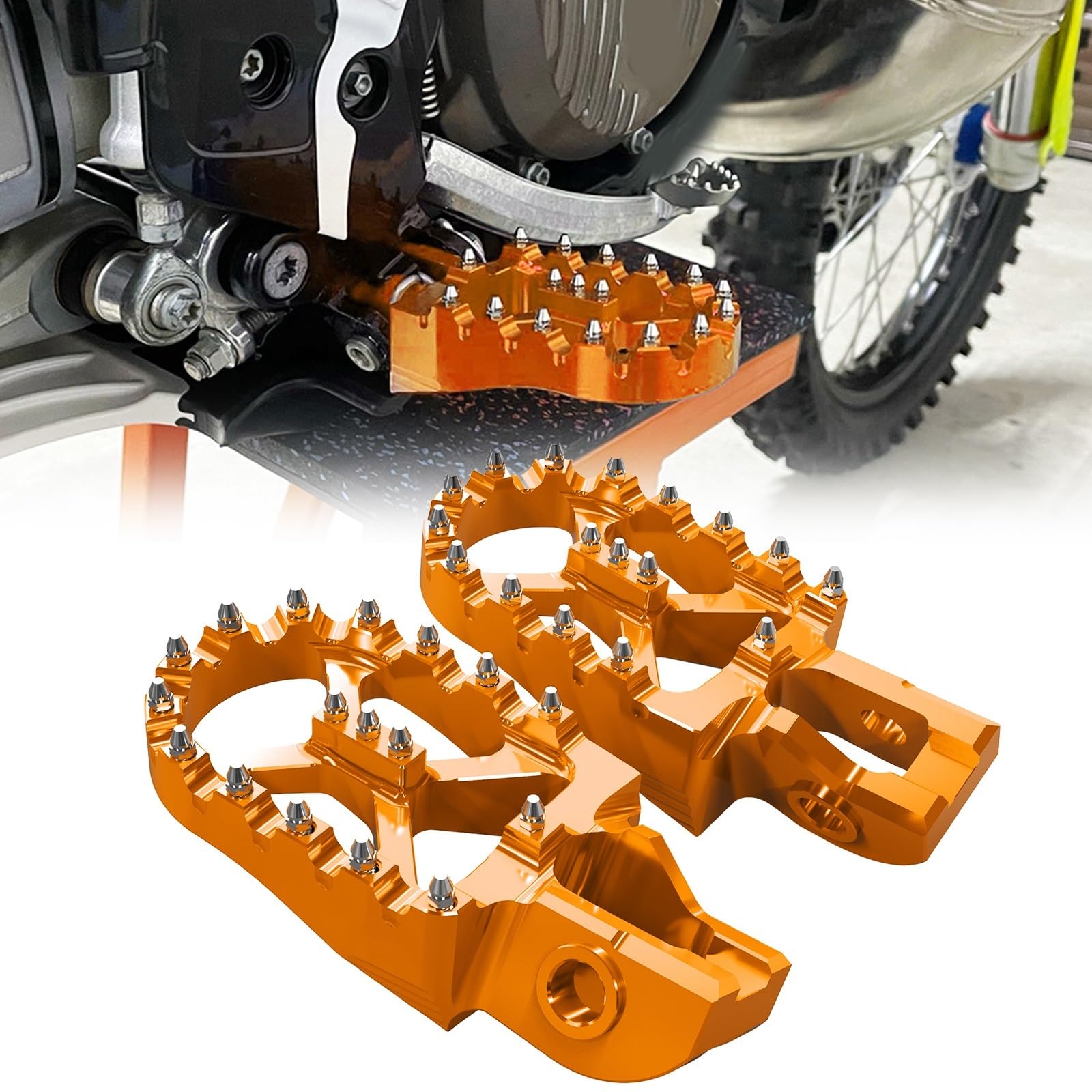 Repose-Pieds 57 mm pour Sorties Enduro TE FE 125 250 300 450 501 Confort de Pilotage