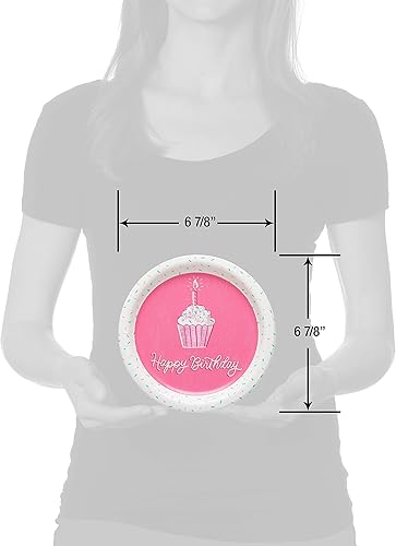 Miniatura 3 de American Greetings Suministros de fiesta de unicornio, platos de postre de papel (40 unidades)