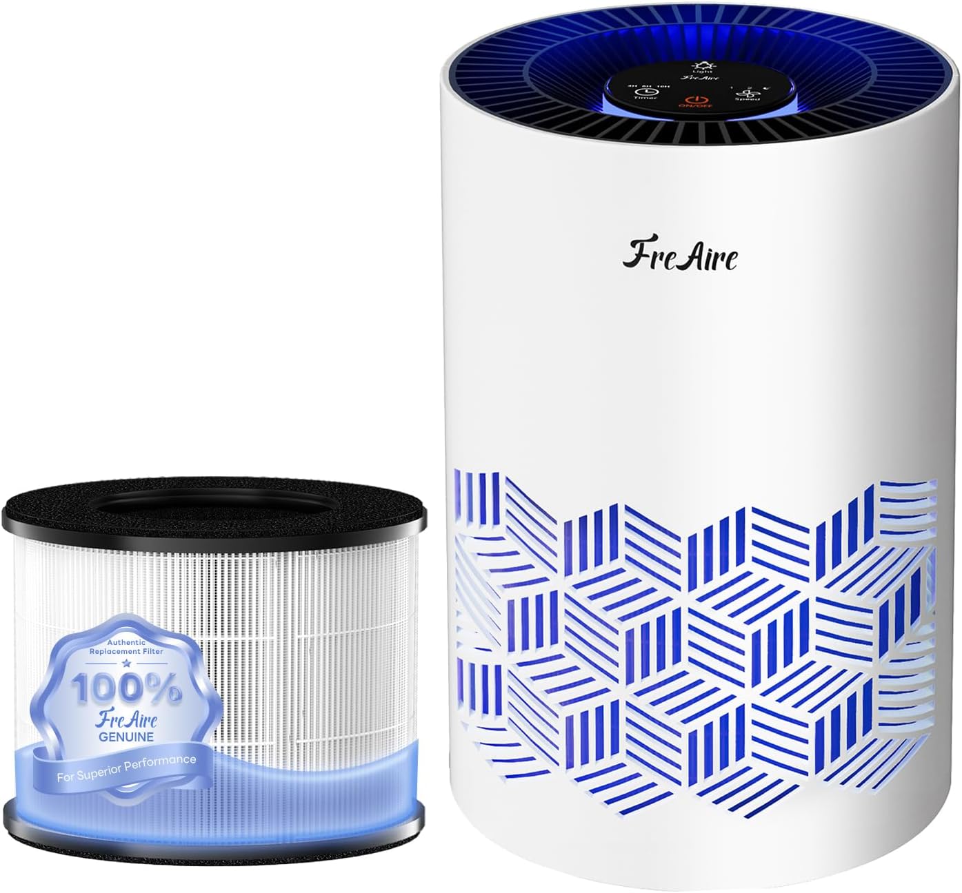 FreAire Air Purifiers for Bedroom Home with HEPA Filter, Air Purifier with RGB Lights Air Purifiers for Pets Dust Smoke Pollen Dander Smell, Portable Air Purifier with Air Filter for Home