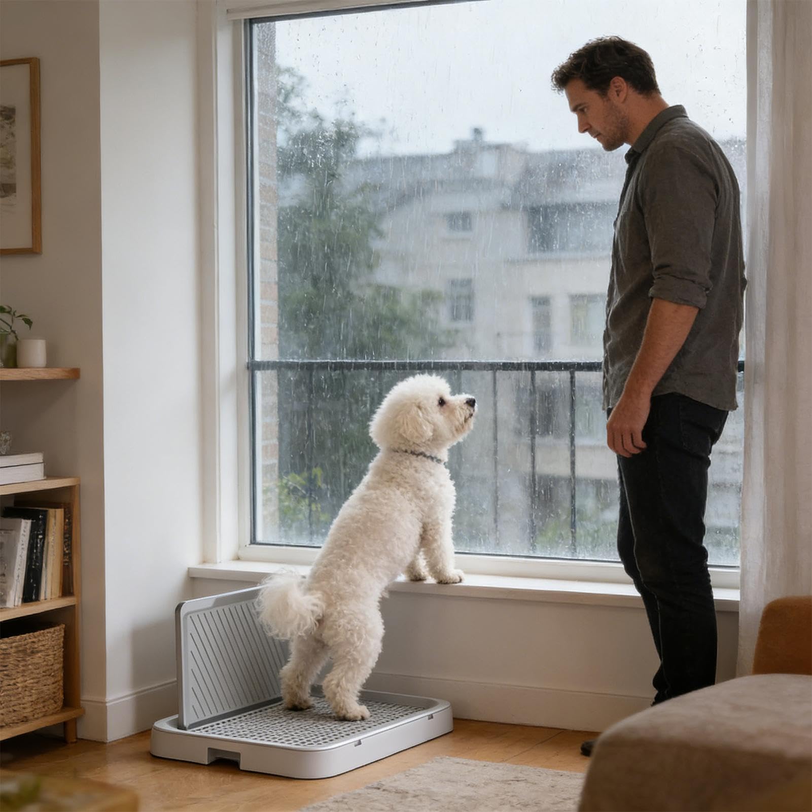 Toilette per Cani con Vassoio Igienico per Addestramento Antischizzi | Tappetini per Addestramento alla Toilette per Cani Per Casa Viaggio Dormitorio Appar