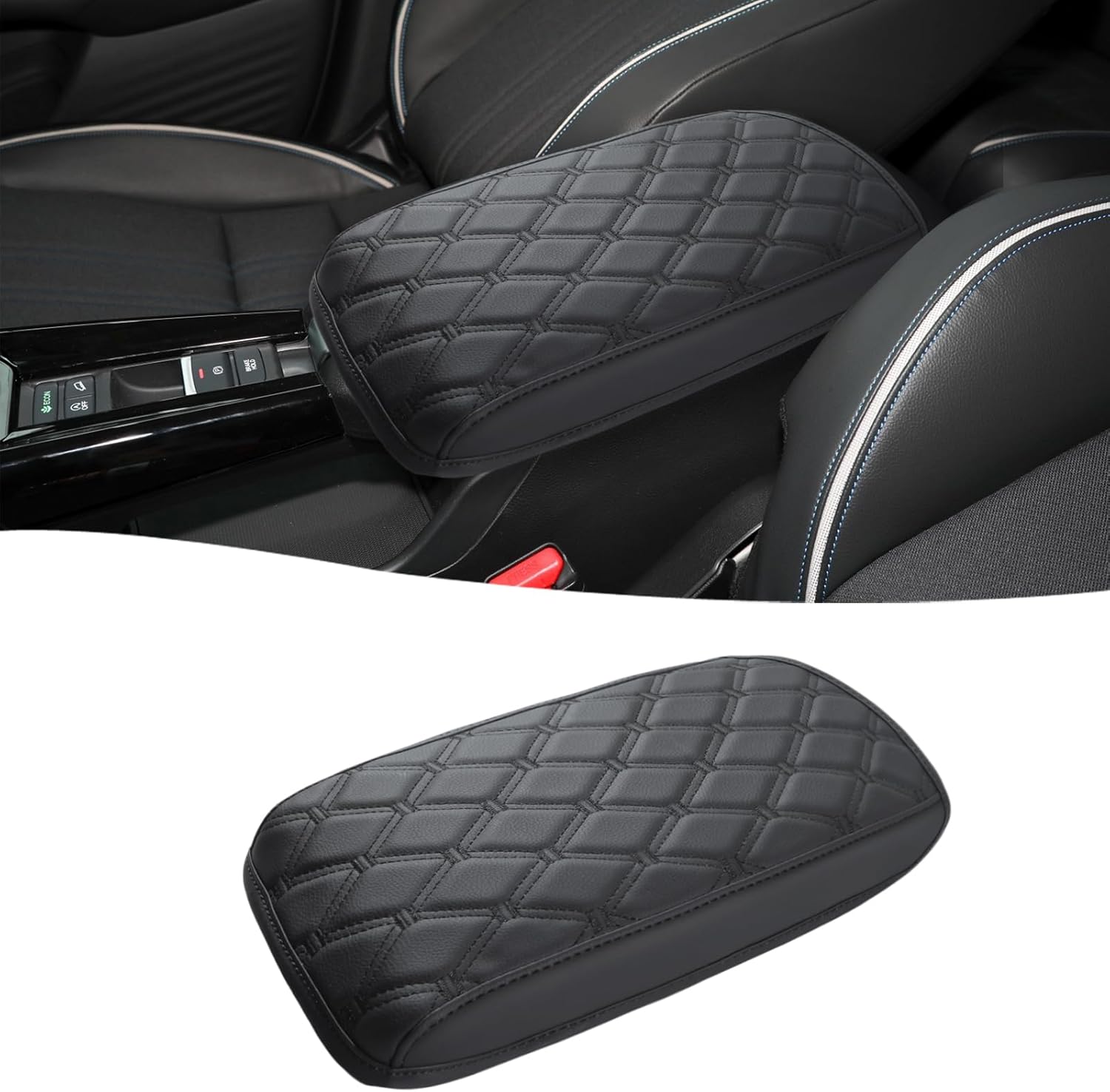 GIANT PANDA Custom Fit Center Console Armrest Cover for 2020-2025 Subaru Outback/Legacy,Waterproof Faux Leather Middle Console Cover Arm Rest Lid Cover Protector - Full Protection - Black