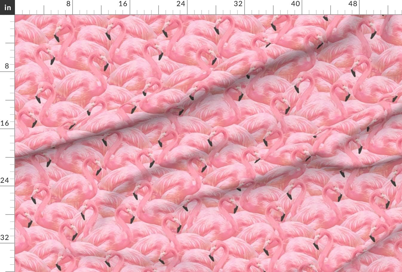 Spoonflower Fabric - Pink Flamingo Tropical Bird Coral Island Summer Printed on Upholstery Velvet Fabric Fat Quarter - Upholstery Home Decor Bottomweight Apparel