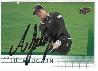 Ariya Jutanugarn Signed 2013 UD SP Game Used Golf Card R31 LPGA - Autographed Golf Equipment
