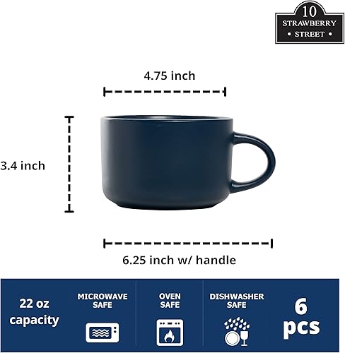 Vista 104 de 10 Strawberry Street Wazee - Plato de ensalada Coupé mate de 8.25 pulgadas, juego de 6, rojo