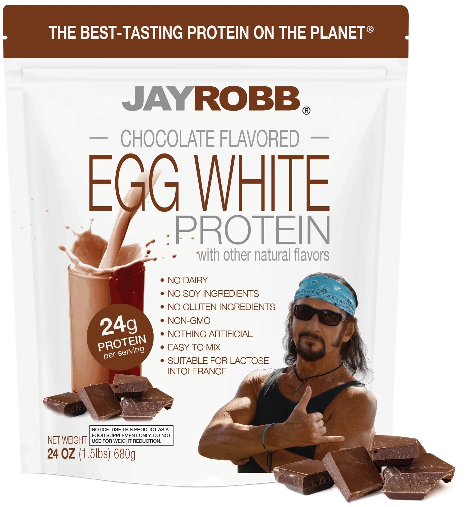 JAYROBB Jay Robb - Egg White Protein Powder Chocolate 24 Oz.