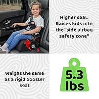 Vista 6 de BubbleBum Teleport Backless Booster Car Seat, Kids Booster Seat for Car 40-100 lbs, Telescopic Portable Carseat, Ideal for Everyday Use and Foldable