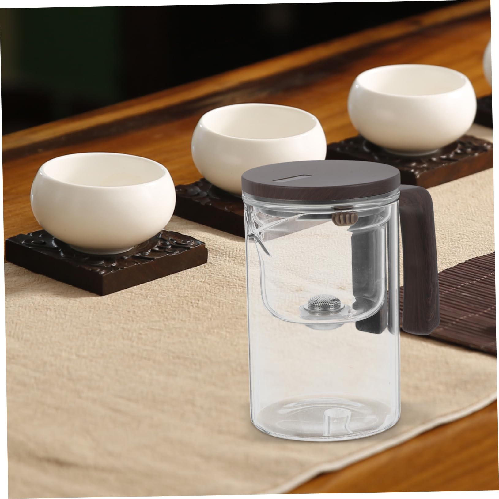 ULTECHNOVO Glas-teekanne Mit Blumenmuster Und Herausnehmbarem Sieb Für Losen Tee Herdkanne Aus Glas Tee-Ei-Topf Für Klaren Tee