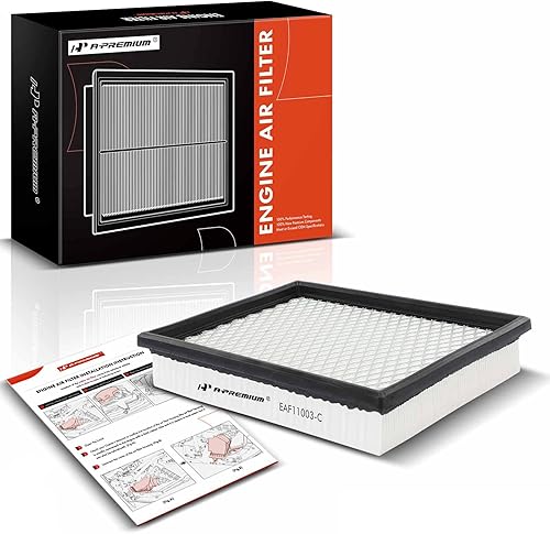 A-Premium Filtro de aire de motor compatible con Cadillac XLR 2006-2009 y Chevrolet Corvette 2005-2007, 4.4L 6.0L, repuesto # 10342024