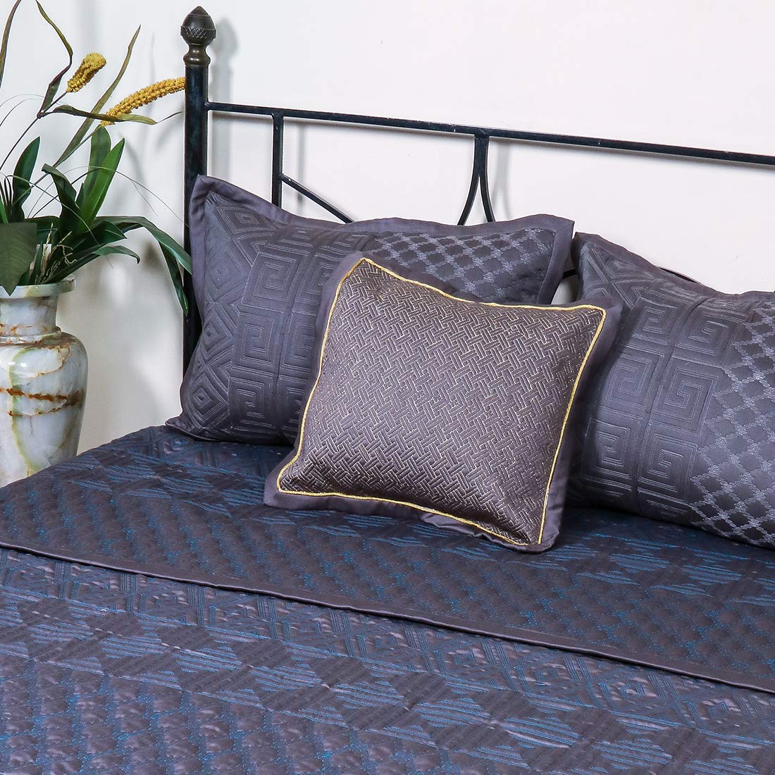 Generic Cotton 1000 TC Bed Cover (Full_Charcol)-image-5