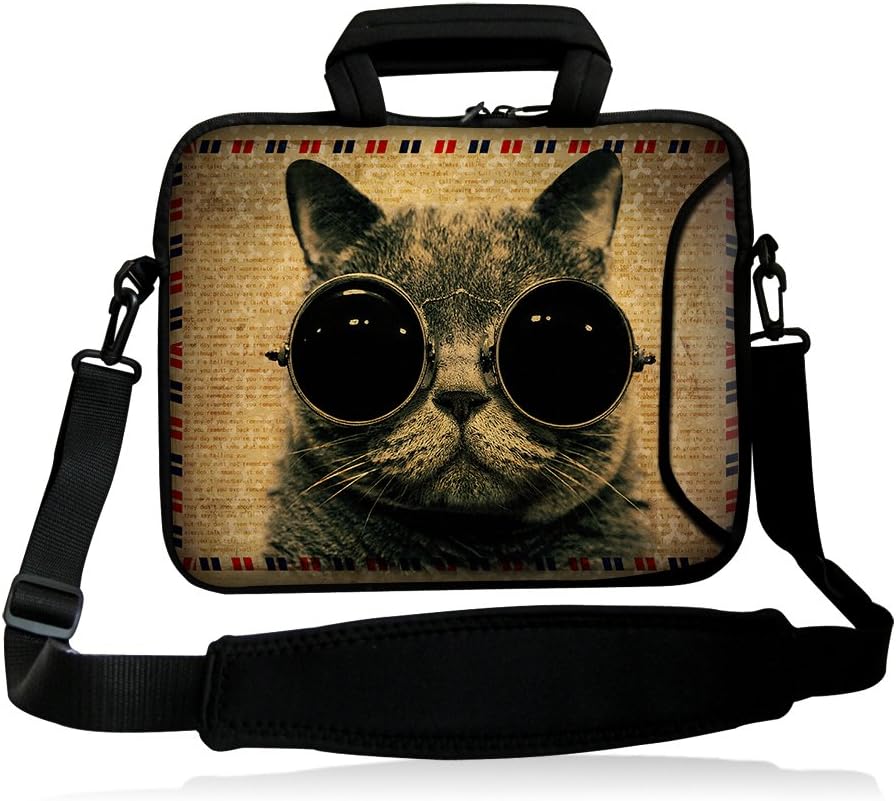 icolor 15" Laptop Shoulder Bag Case 14.1" 14.2" 15.6" Inch Neoprene Laptop Messenger Sleeve 15.4" Notebook Cover Pouch Holde