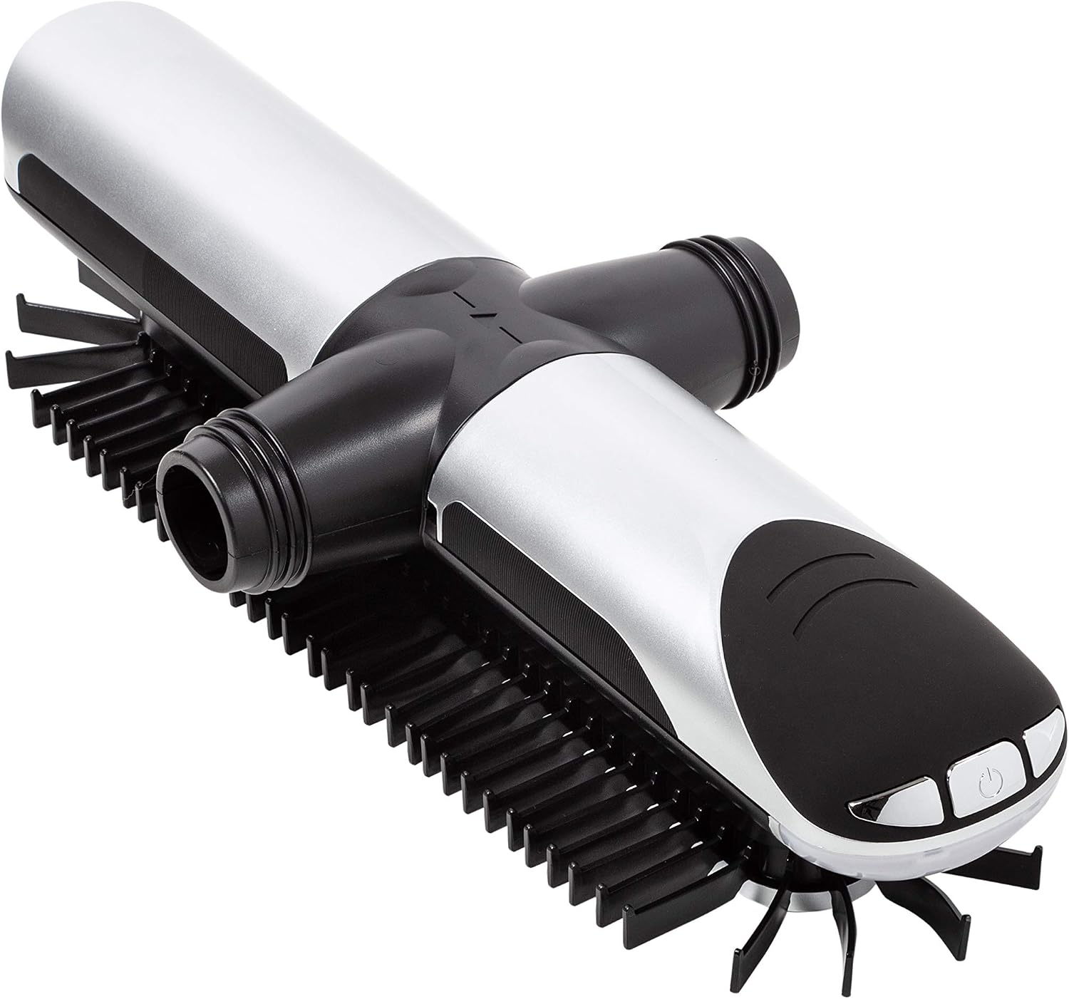 Honey-Can-Do HNG-03222 Battery Powered Rotating Tie and Belt Closet Organizer, Holds Up to 72 Ties/8 Belts,Black/Silver