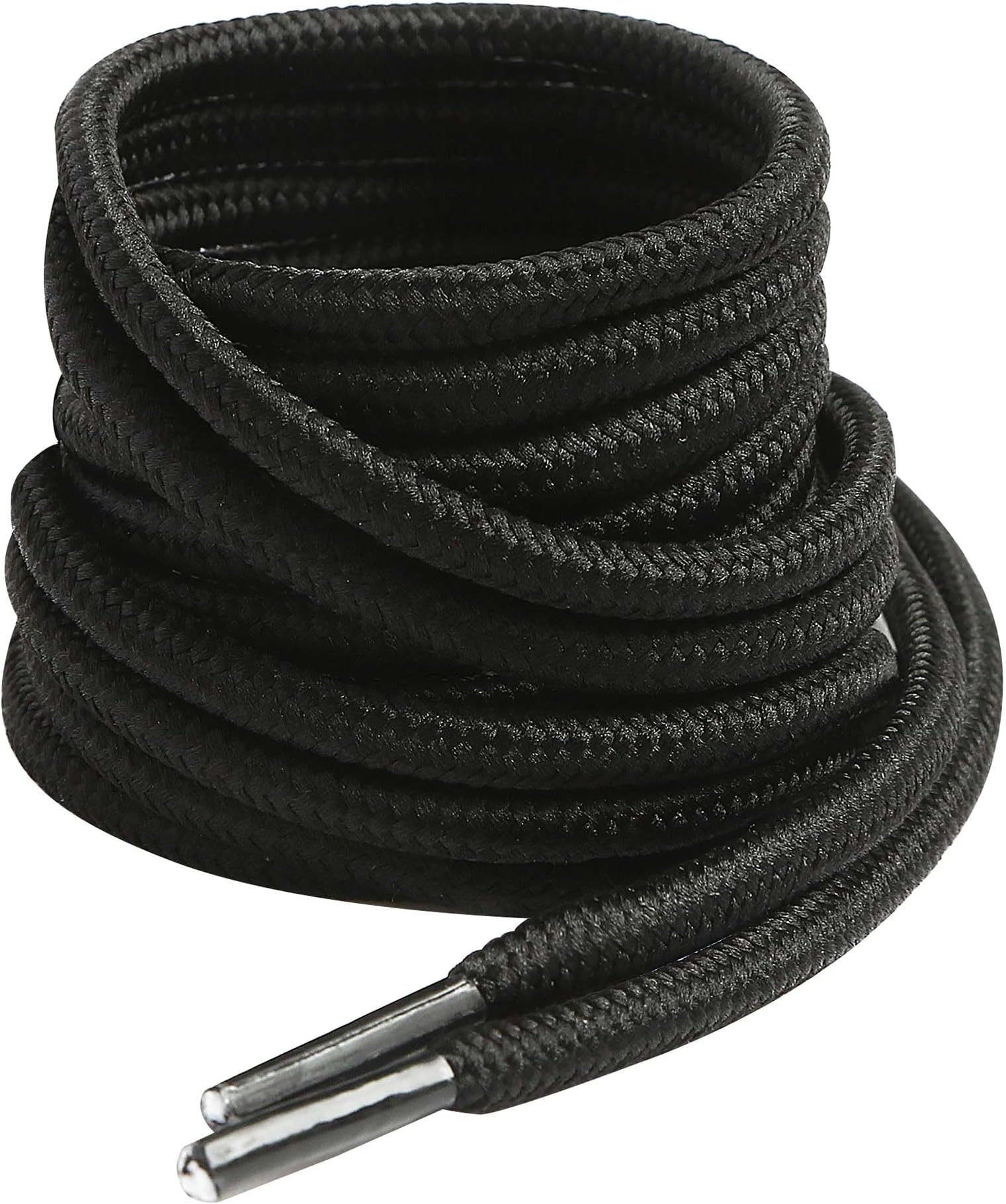VSUDO35" Black Round Boots Shoe Laces, 5/32" Thick Work Shoelaces(2 Pairs-90CM)