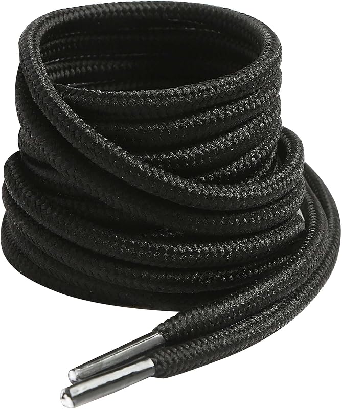 VSUDO 2 pares de cordones redondos para botas, cordones para zapatos de trabajo y senderismo al aire libre de 5/32 pulgadas para botas
