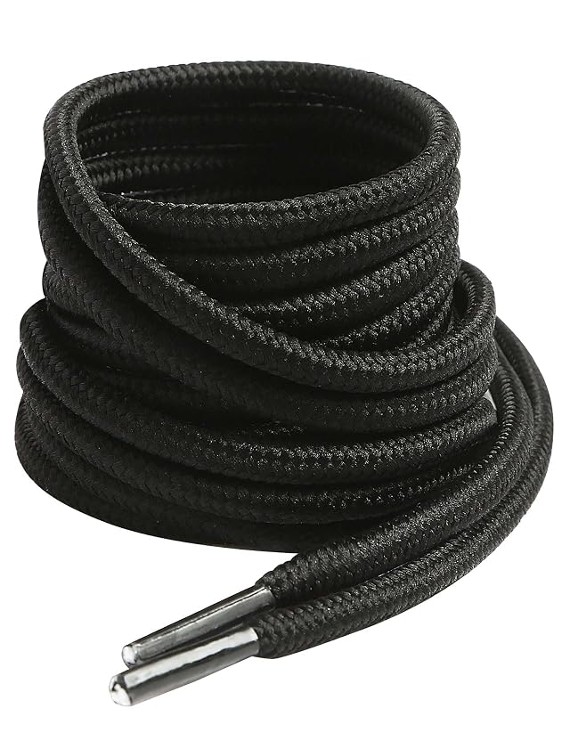 VSUDO 2 Pairs Round Boot Laces 5 32 Outdoor Work Hiking Shoe Laces for Boots