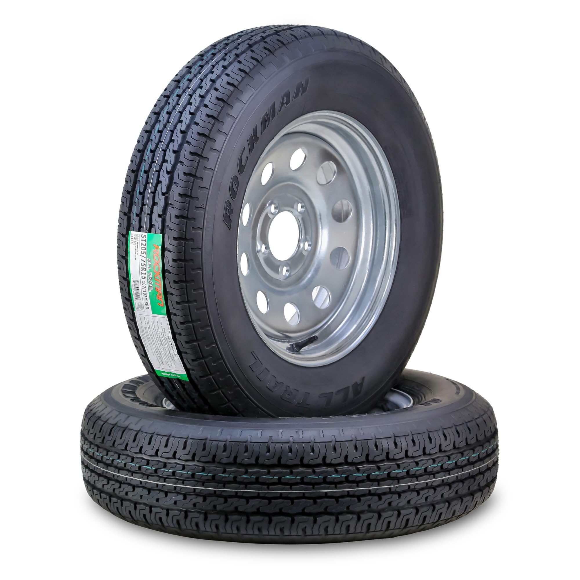 Amazon.com: ROCKMAN Trailer Tire Wheel Assembly ST205/75R15 8-Ply