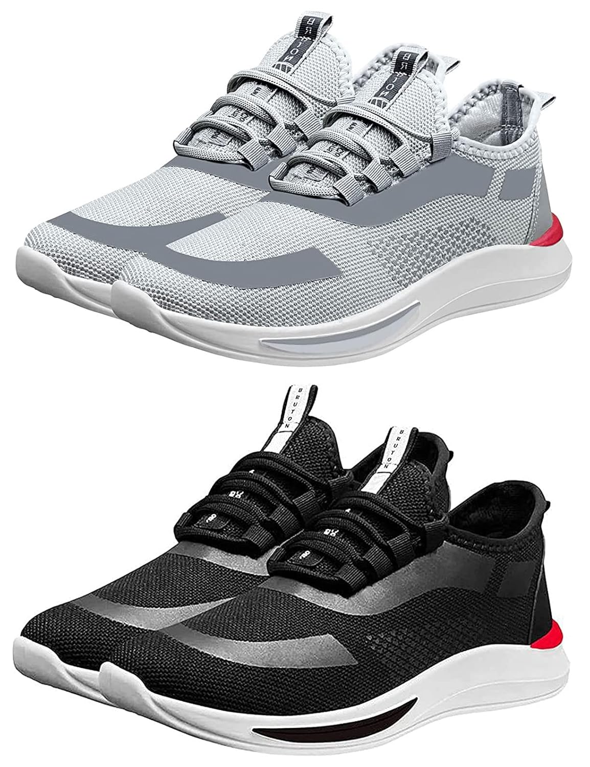 BRUTON Black Casual Shoes Sneaker Canvas for Mens Daily use Shoe for Boys Shoe for Men (Pack of 2) 8 71CDkcM8BeL. SL1500