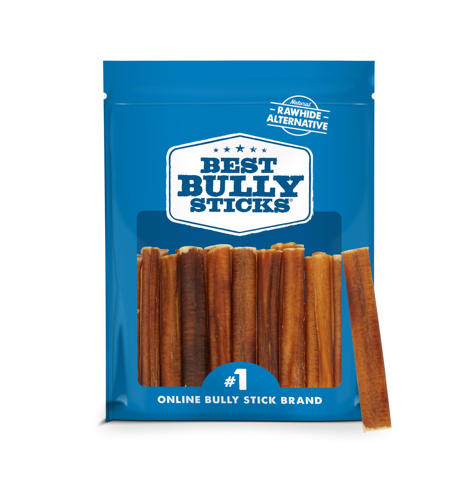4 Inch Bully Sticks - 8 oz (Pack of 1) - Natural Grass-Fed, Grain and Rawhide Free, Ideal for Small or Young Canines