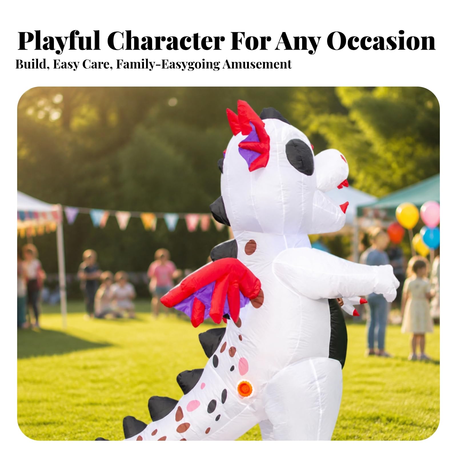 Costume da Dinosauro Poliestere | aspetto Cartone Animato, Travestimento da Dinosauro, per Carnevale, Bambini