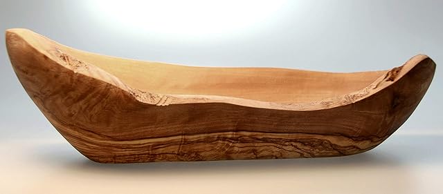 Figura Santa Olive Wood Bread Basket BAGUETTE. Baguette Basket: Wooden Bowl Especially for Baguettes. 25 cm - 28 cm. Original Quality.