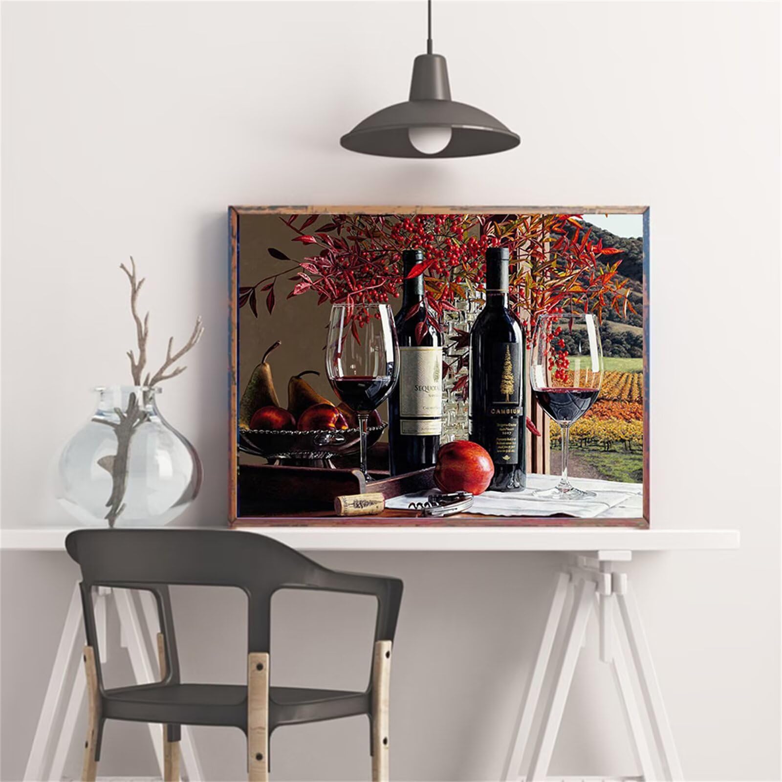 Peinture Diamant Fruits et Vin - Le Cadeau Idéal Grand Format 80x120cm