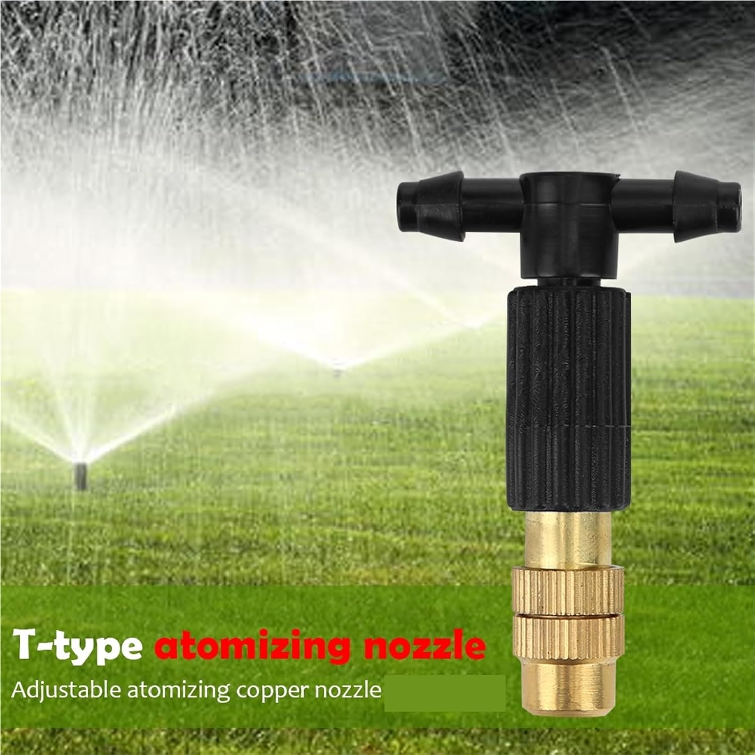 25-100PCS 4/7 Pipe Outdoor Misting Cooling System Garden Irrigation Watering Brass Atomizer Adjustable Micro Sprinklers for Garden, Patio, Greenhouse(4/7 Pipe-80PCS)