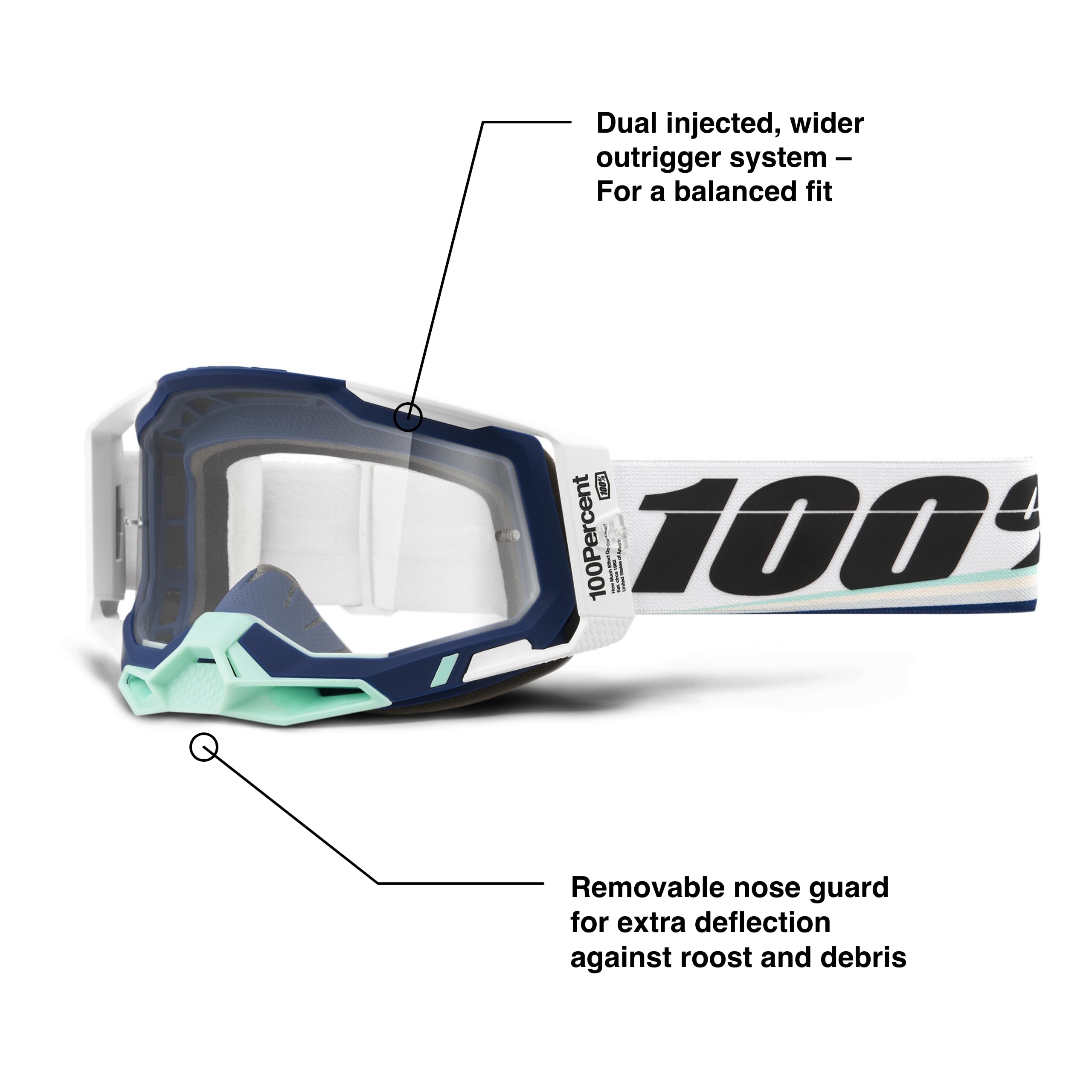 Amazon.com: 100% Racecraft 2 Mountain Bike & Motocross Goggles