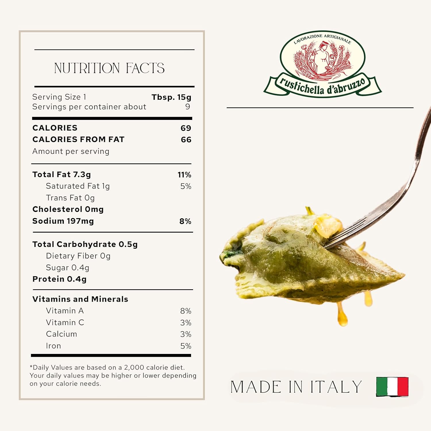 Rustichella D' Abruzzo Pesto Alla Genovese Sauce, 4.6 Fluid Ounce