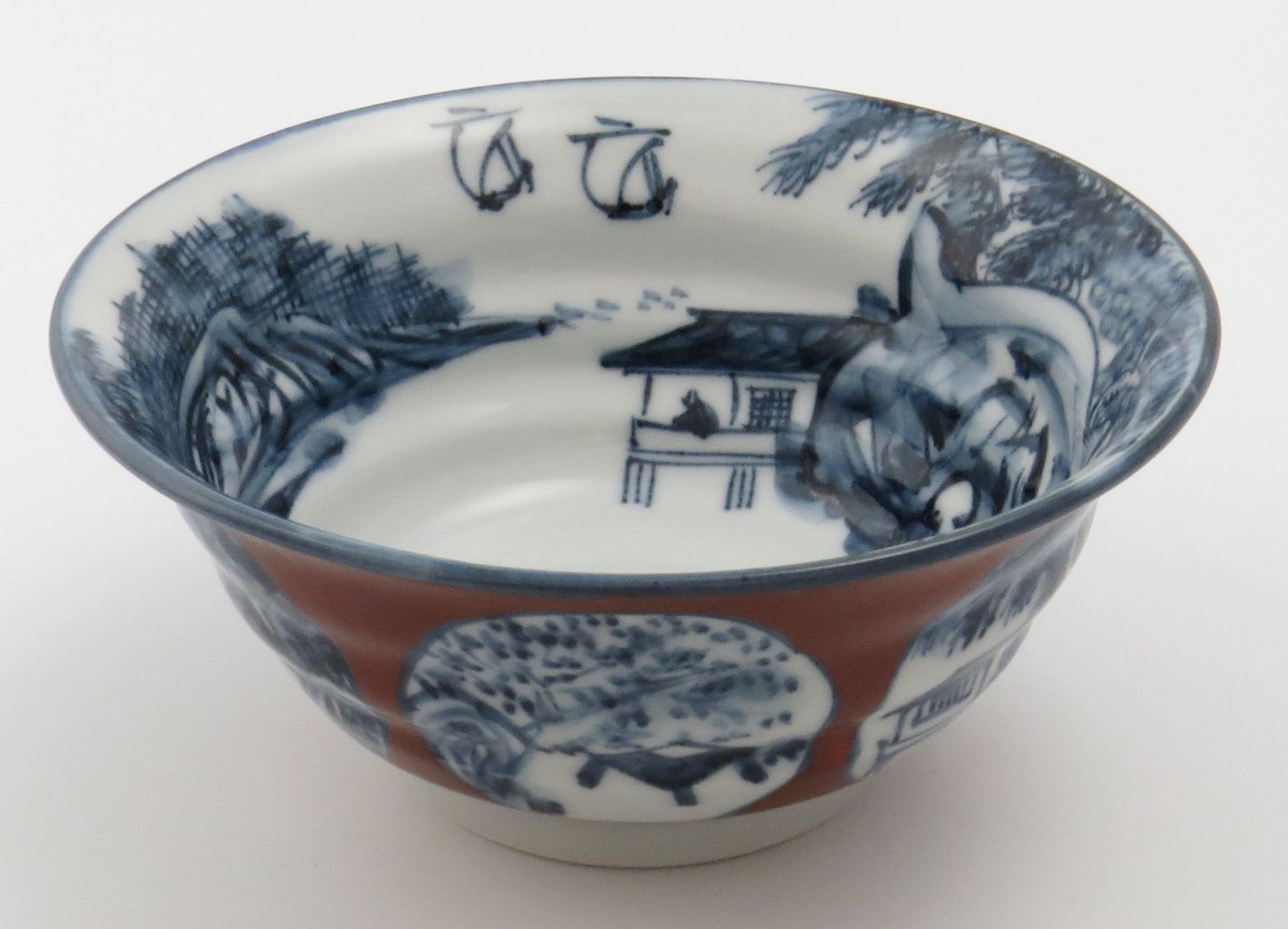 京焼 村田幸之介飯茶碗 Amazon｜京焼 清水焼 村田幸之介 飯碗 大 赤塗丸紋山水 MK-002B