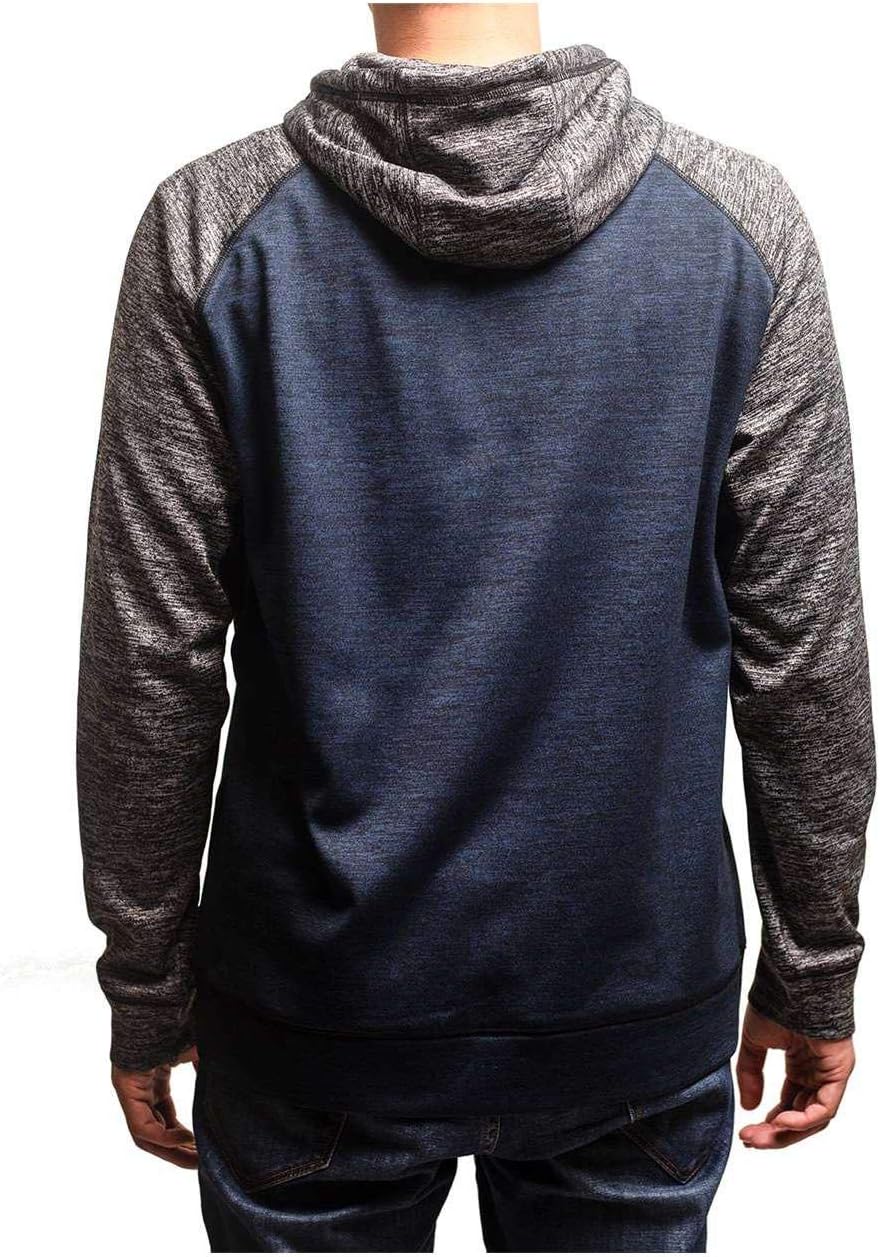 Burnside Men's Go Anywhere Performance Fleece Pullover L NAVY/HTH CHAR