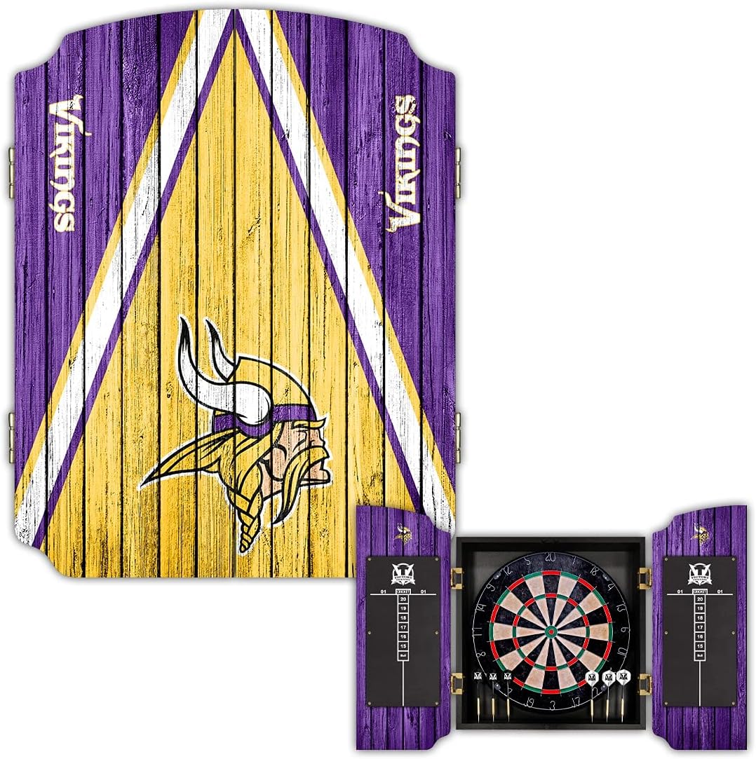 Minnesota Vikings Dartboard Cabinet : Sports & Outdoors