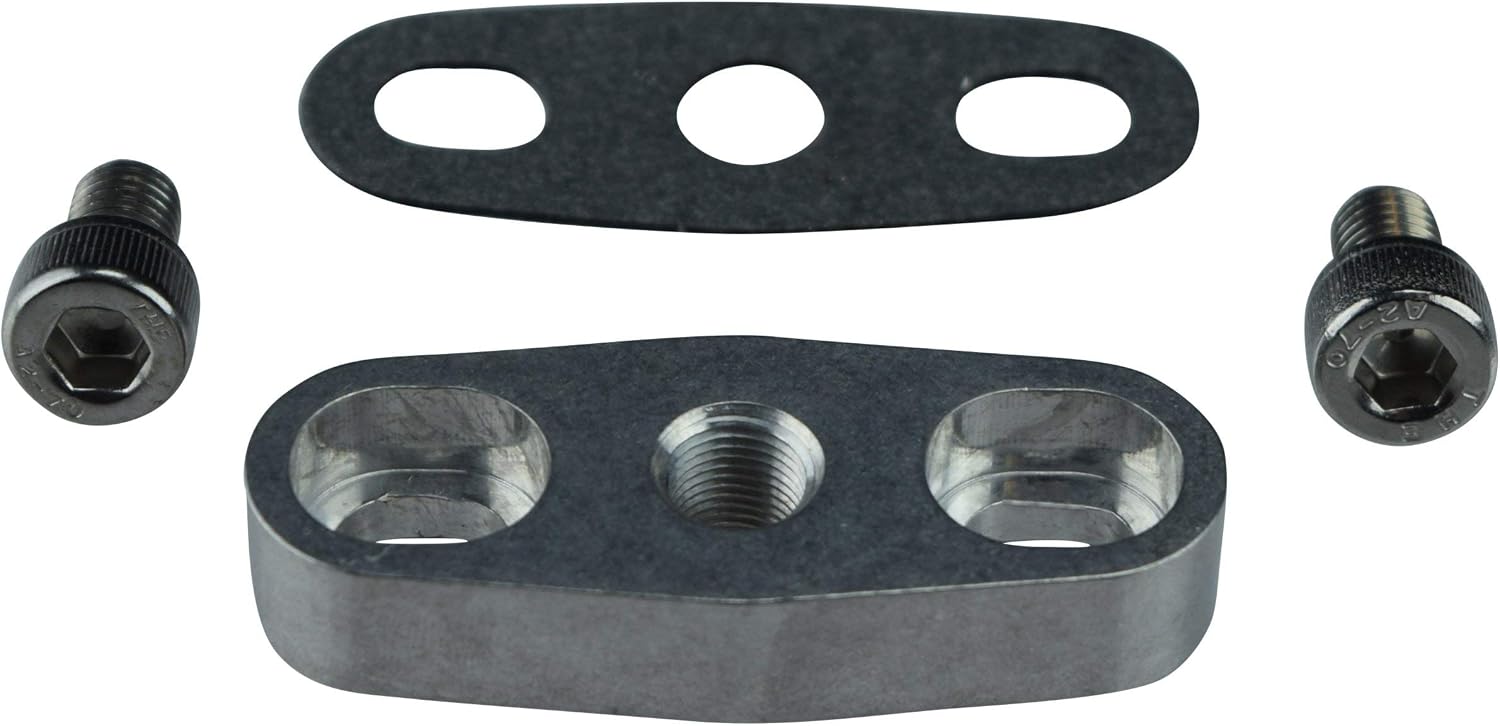 ICT Billet HD GT15-GT35 Billet Turbo Oil Supply Feed Flange T3 1/8"npt GT25 GT30 Turbocharger 551162
