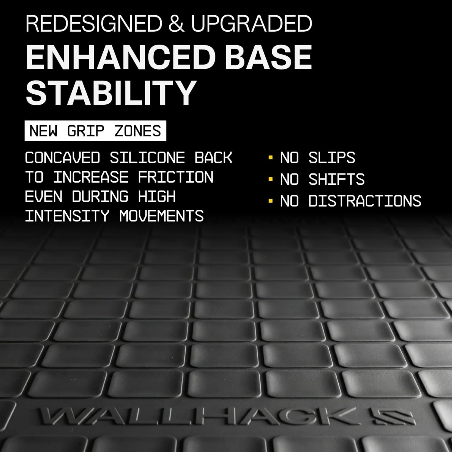 Wallhack CR-005 Glass Mouse Pad 17.3" × 20", Esport Gaming Mousepad Control Surface, Ultra-Smooth Glasspad with Silicone Backing, 2.5mm Slim Tempered Glass for PC Desk Setup with Carry Case | Black