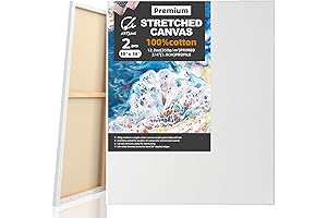 Painting Canvas 2 Pack Large Stretched 30x36, Large Stretched Canvas for Painting