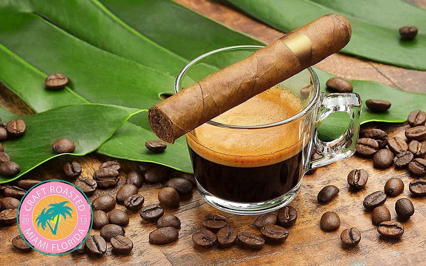 Organic Authentic Cuban Espresso - Cafe Cubano Cafecito - Intense Dark Roast - Cuba Mia Signature Blend - Whole Bean - Roasted in Miami, FL 5 LB