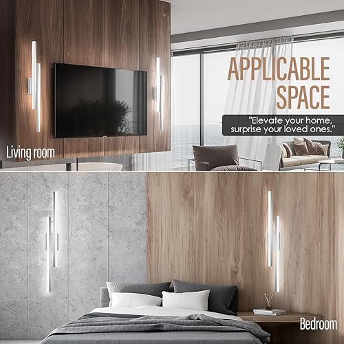 Miniatura 6 de Yarra-Decor Barra de luz LED de tocador de baño de 32 pulgadas, accesorios de iluminación para iluminación sobre espejo, aplique de pared interior