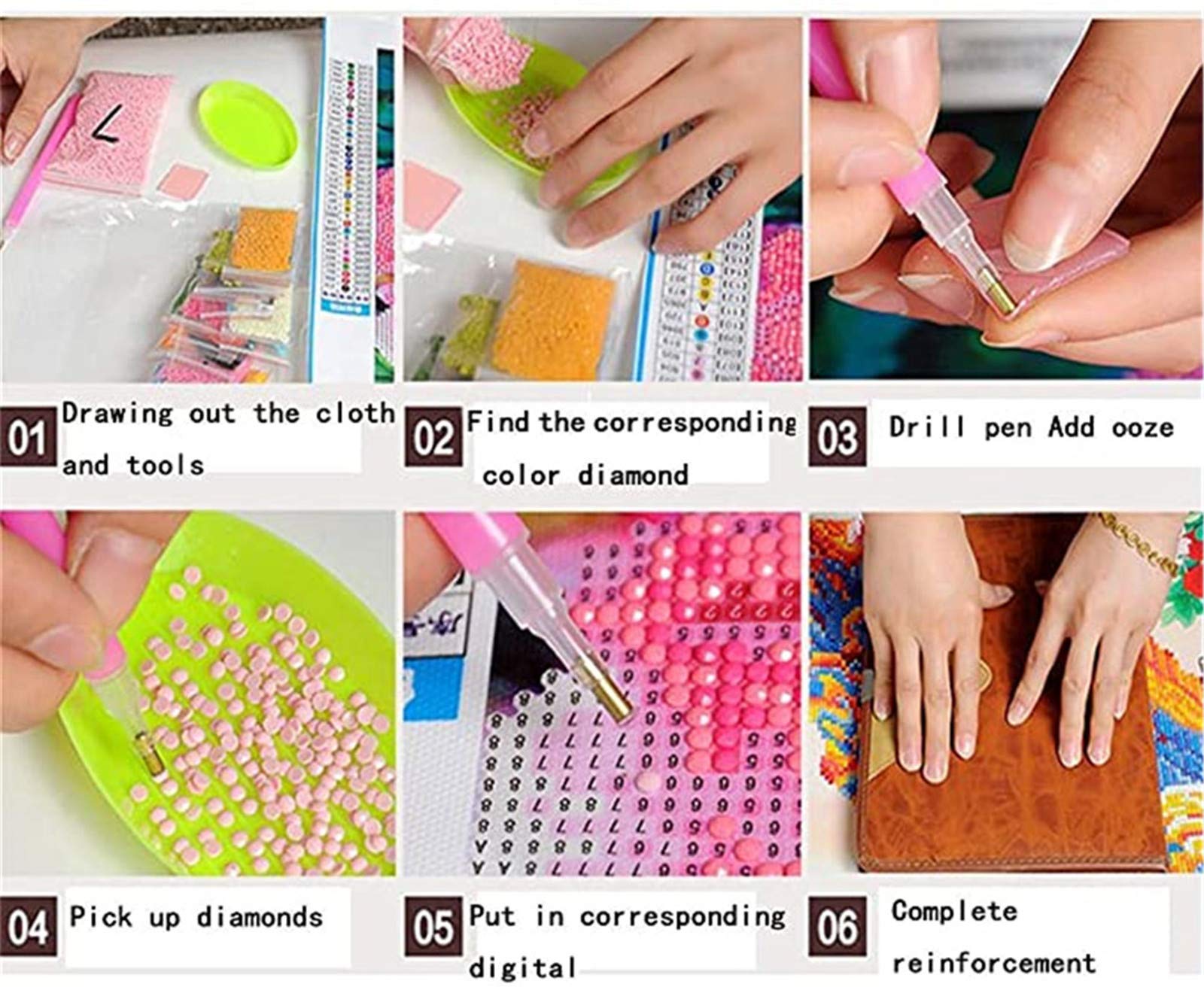 5d Diy Peinture Diamant Paysage Forêt Montagne Kit - France