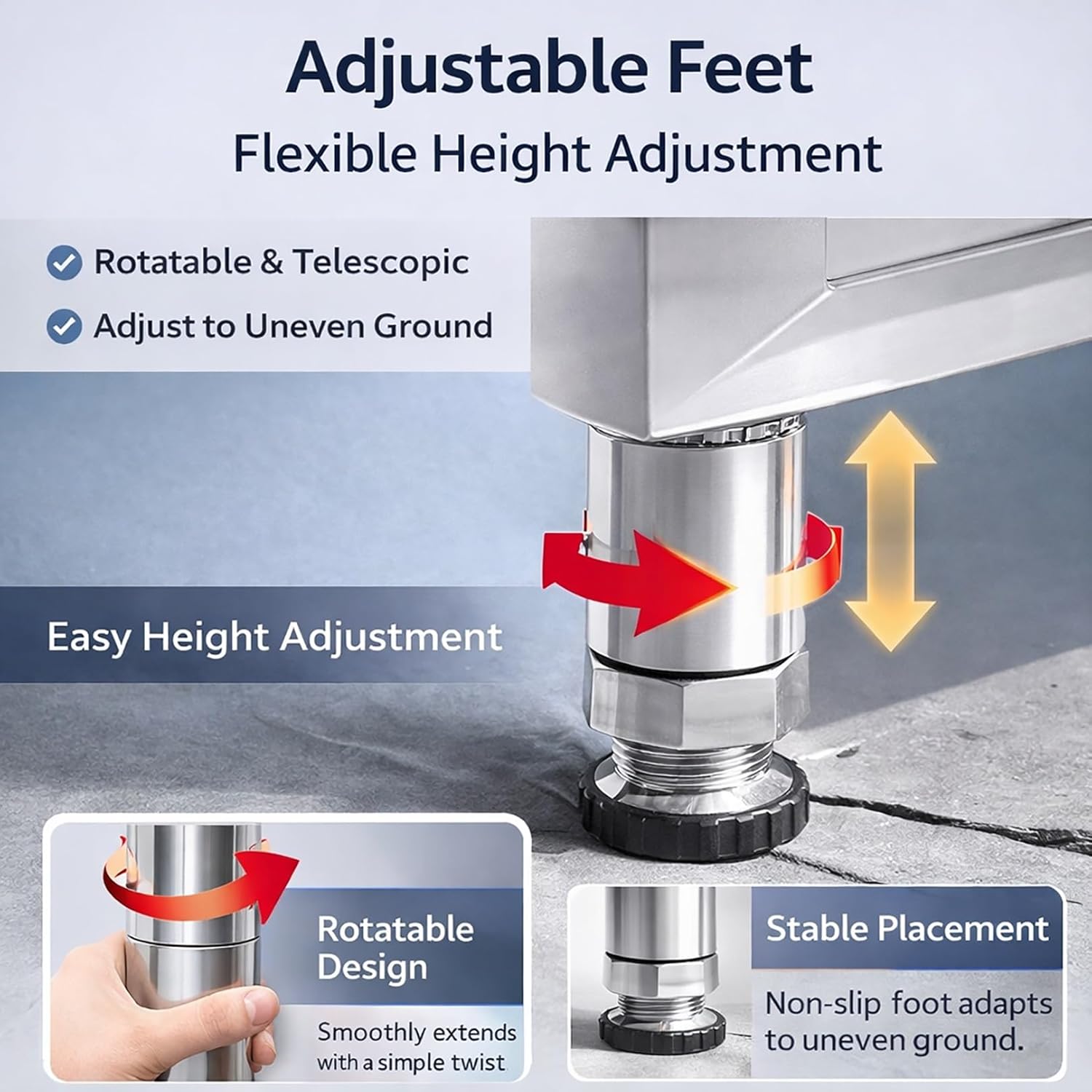 Stainless Steel Commercial Worktable, Heavy Duty Workbench w/Cabinet, Kitchen Prep Table w/Sliding Doors, Kitchen Prep Station for Restaurant, Food Service(120x60x80cm/47.2x23.6x31.4in)