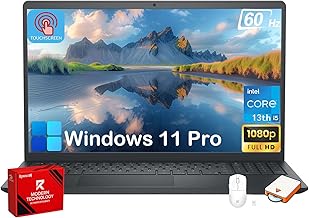 Dell Inspiron 15 3530 - Computadora portátil con pantalla táctil para negocios y estudiantes, 64 GB de RAM, SSD de 2 TB, Win 11 Pro, Intel 10-Core i5-1334U, pantalla antirreflejos WVA LED FHD de 15.6