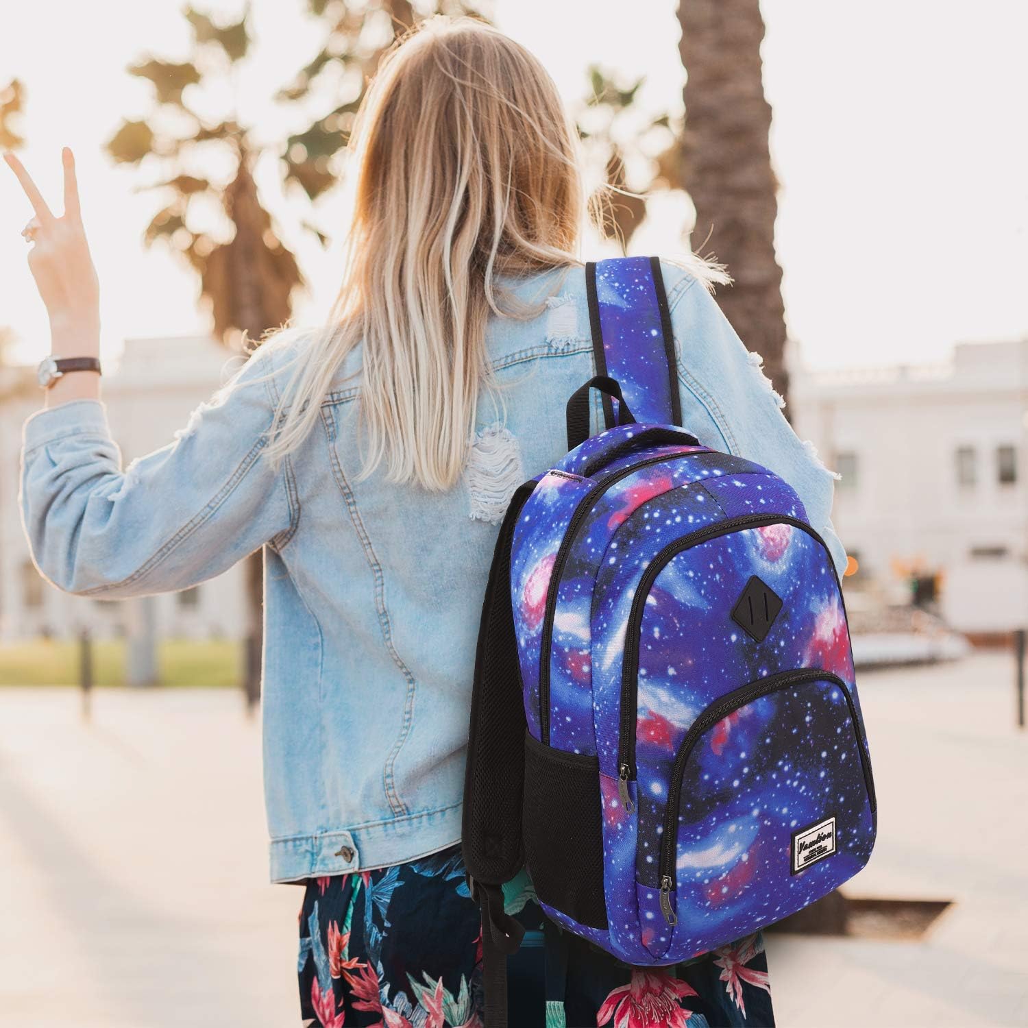 YAMTION School Backpack for Teen Boys,Bookbag for High School College Backpack with USB,Star image 2