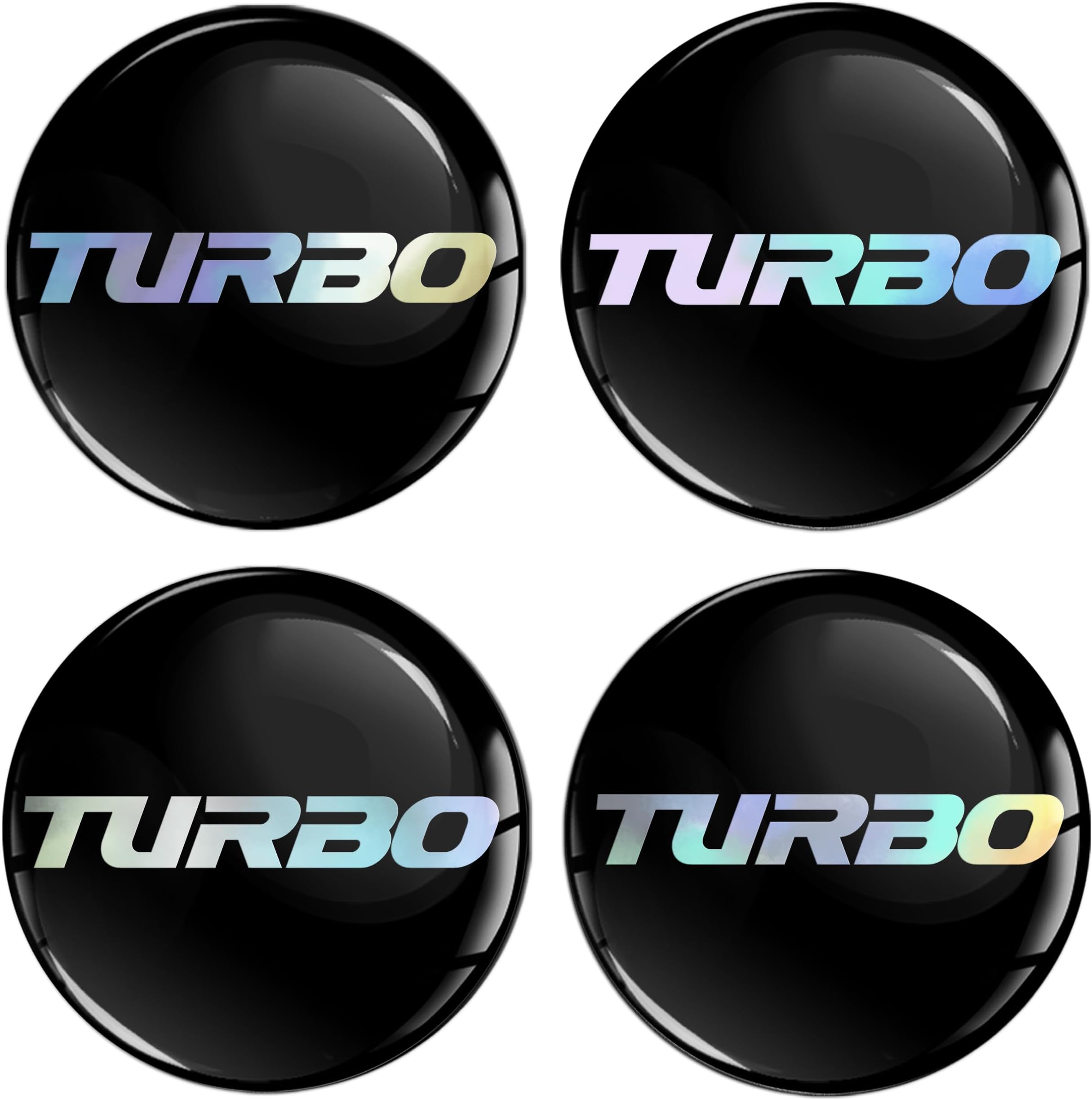 4 x 70 mm 3D Gel Stickers for Hub Caps Wheel Hub Cover Wheel Sticker Decals for Caps Vehicle Auto Tuning Emblem Hologram Turbo A 5270