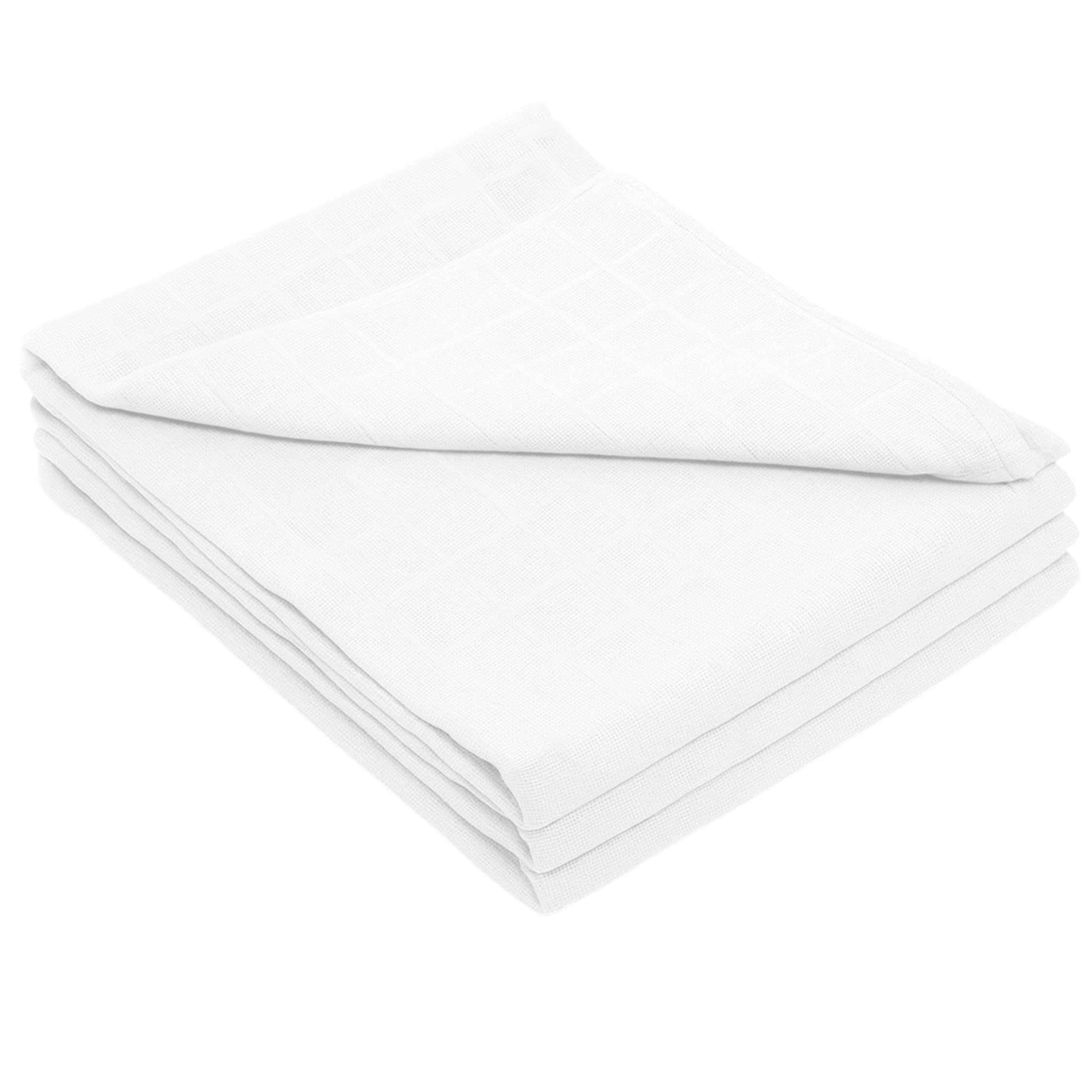 Muslin Cloths for Baby, Baby Muslin Squares, Burp Cloths for Baby Boys & Girls, Swaddle Wrap, White, 6 Pack-image-31